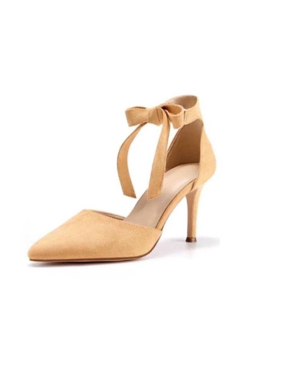 Women's Pointed Toe Ankle Tie Heels Pumps Size 9.5